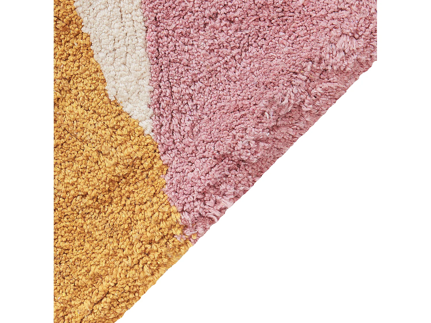 Alfombra de algodón multicolor y rosa 140 x 200 cm XINALI