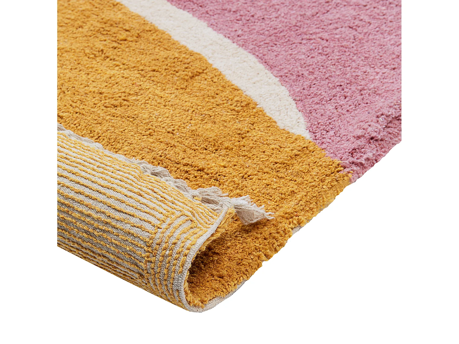 Rug XINALI Pink 140 x 200 cm Cotton