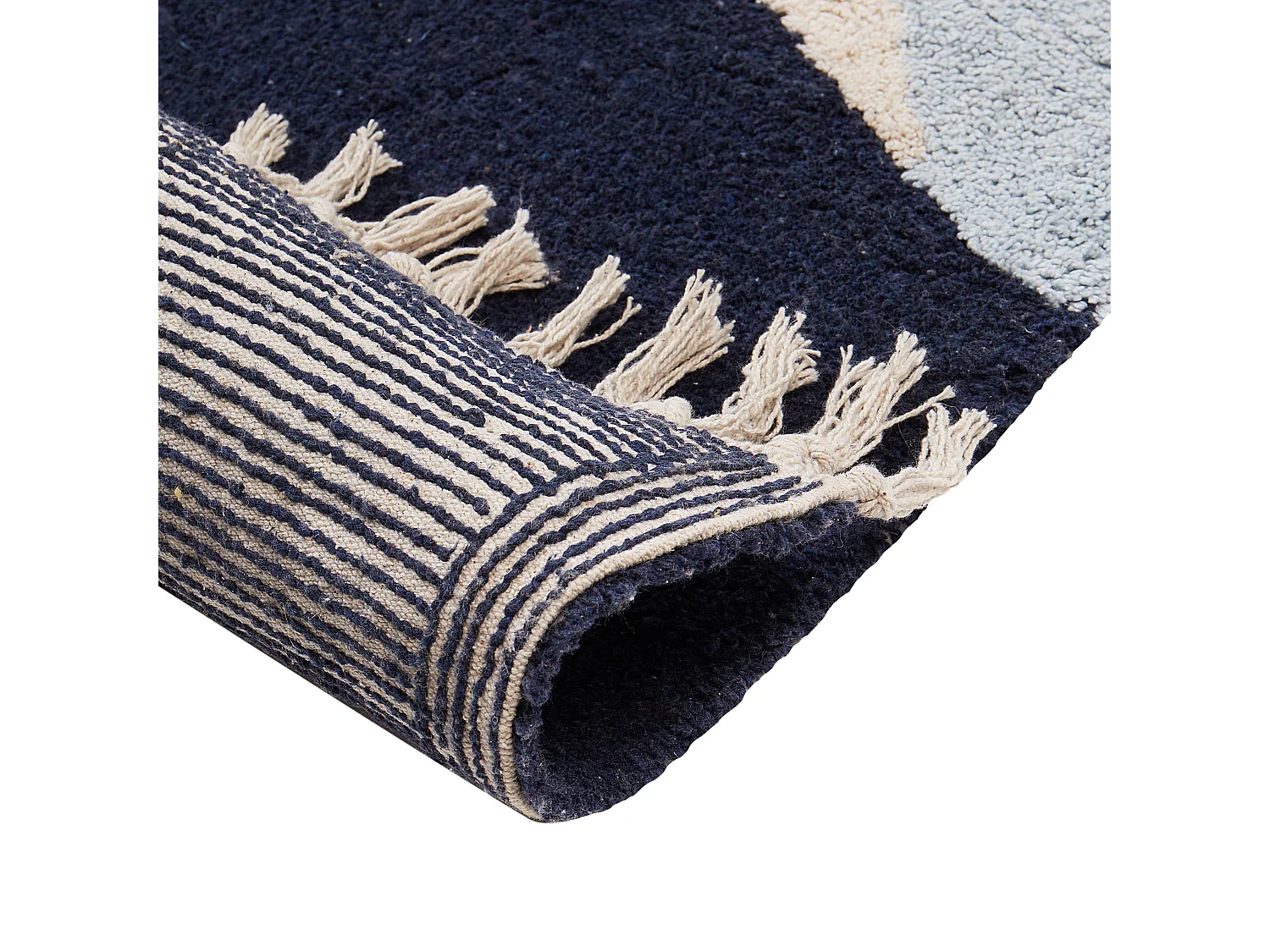 Tapis XINALI Bleu 140 x 200 cm Coton