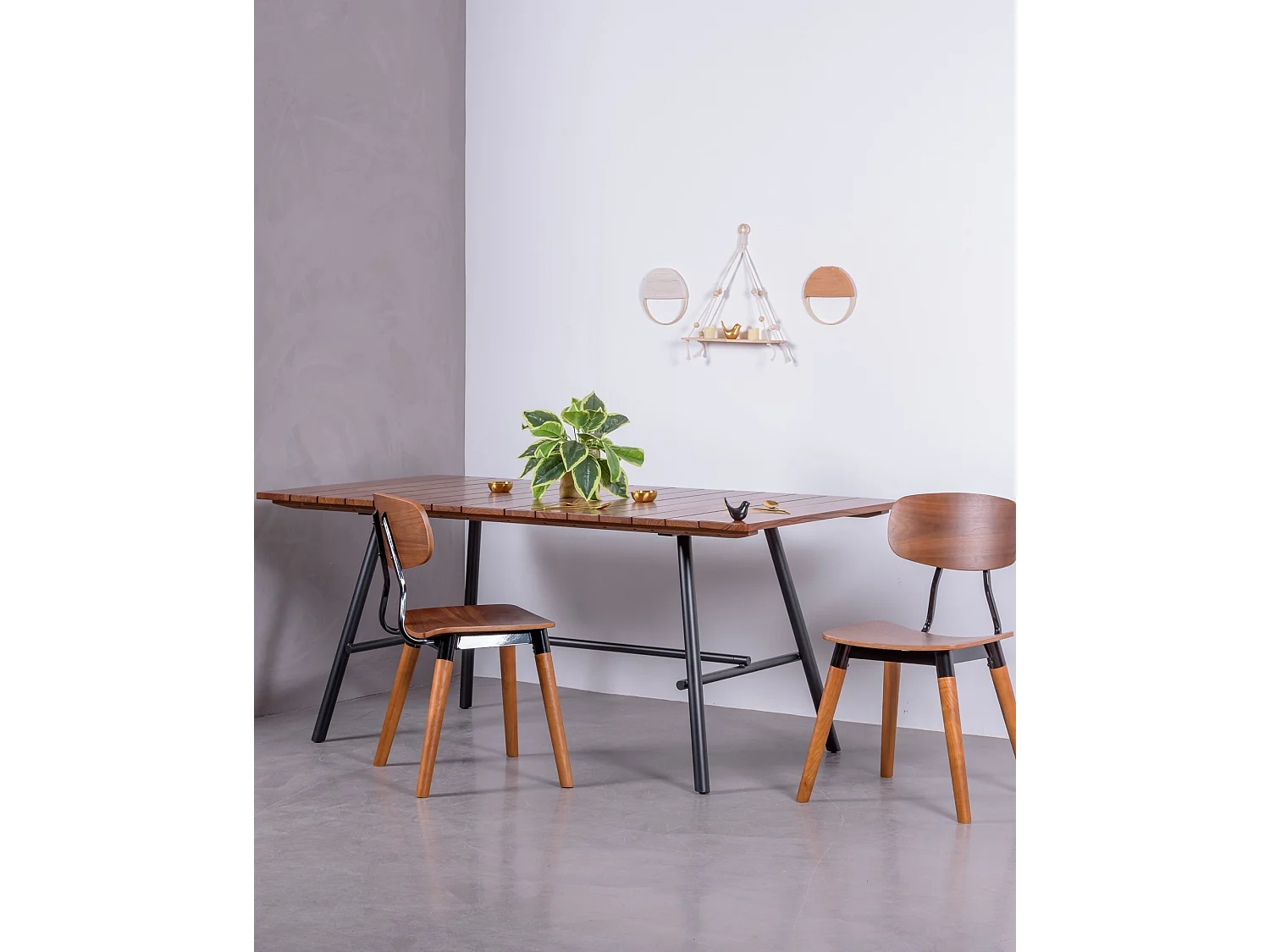 Hoogwaardige industriële tafel van massief teakhout - Fare - Teca