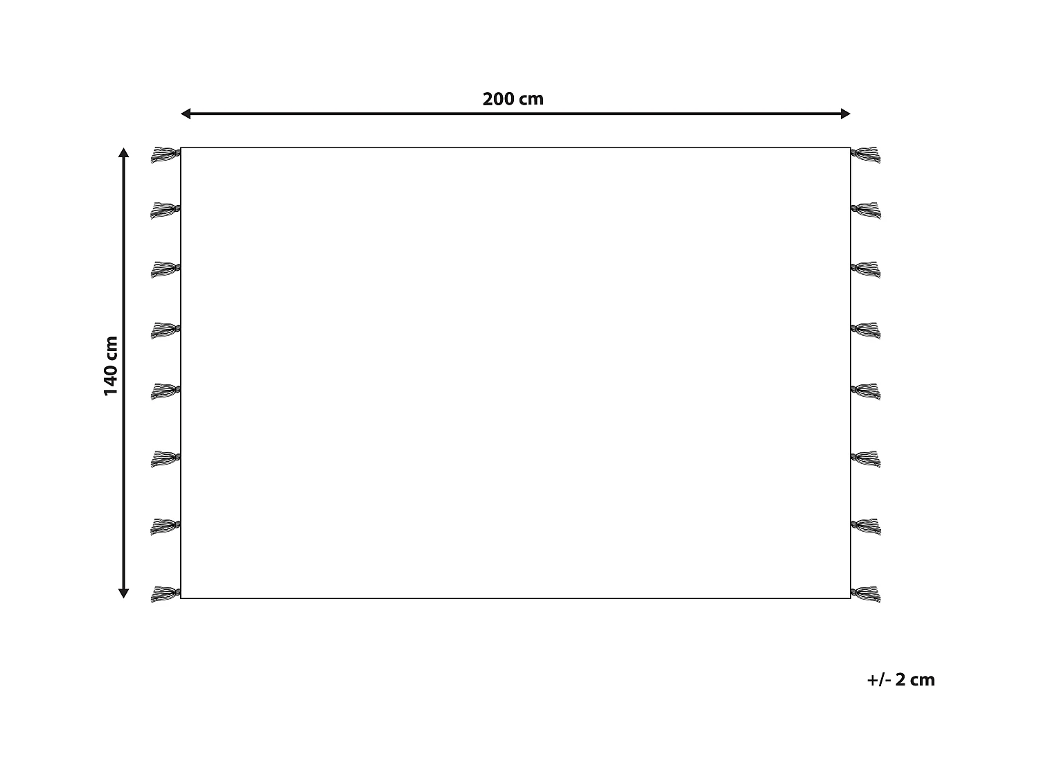 Teppich Baumwolle beige / grün rechteckig 140x200cm mit Muster für Kinder Zaysan