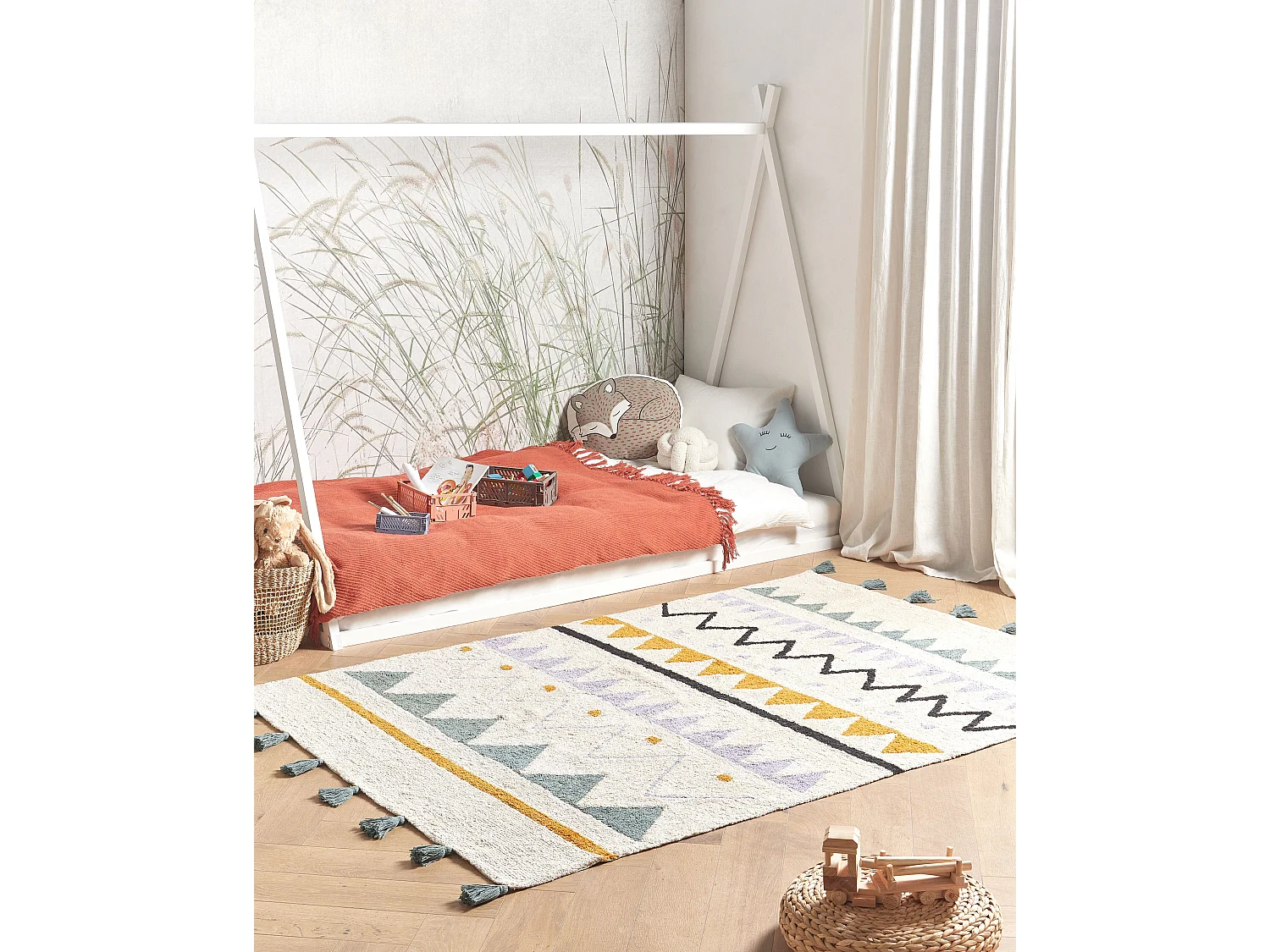 Tapis enfant ZAYSAN Vert 140 x 200 cm Coton