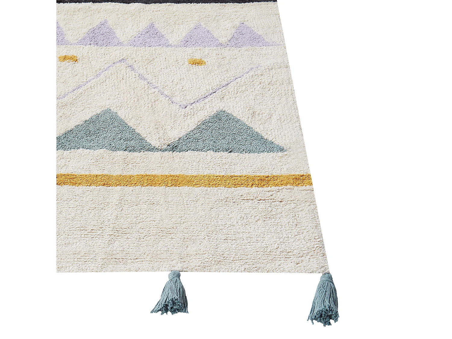 Vloerkleed katoen beige/groen 140 x 200 cm ZAYSAN