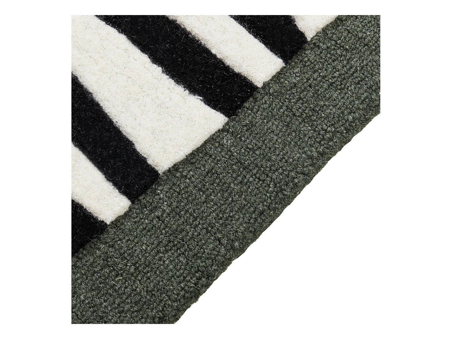 Teppich aus Wolle grün rechteckig 160 x 230 cm Schlangenmotiv Okapi