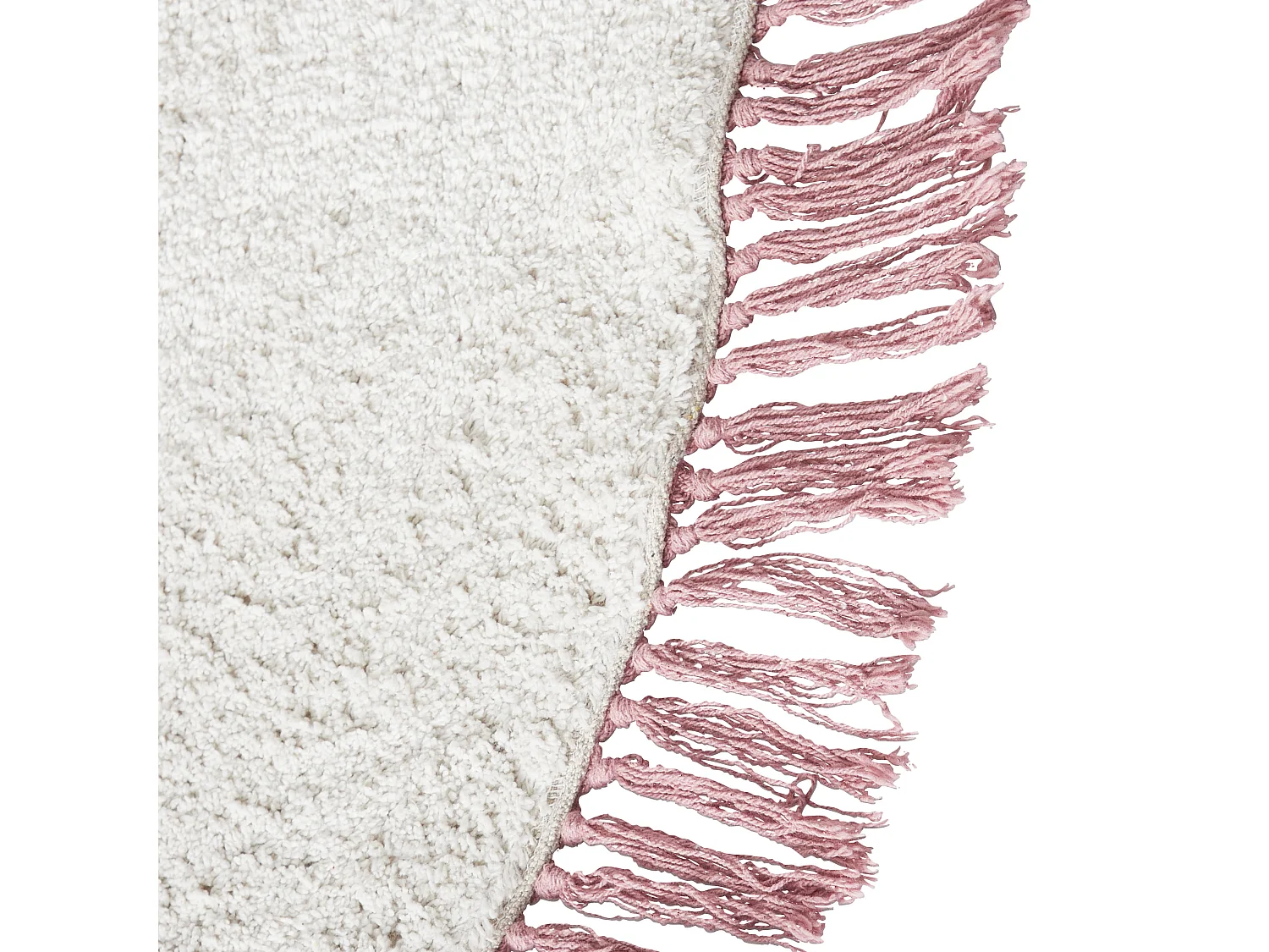 Teppich Baumwolle creme weiß / rosa rund ⌀ 120 cm Sternemuster für Kinder Stars