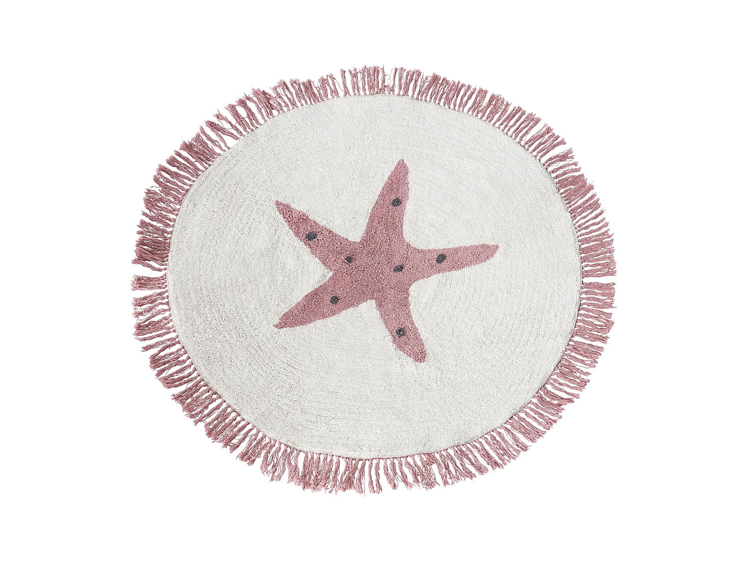Tapis enfant STARS Blanc cassé ø 120 cm Coton