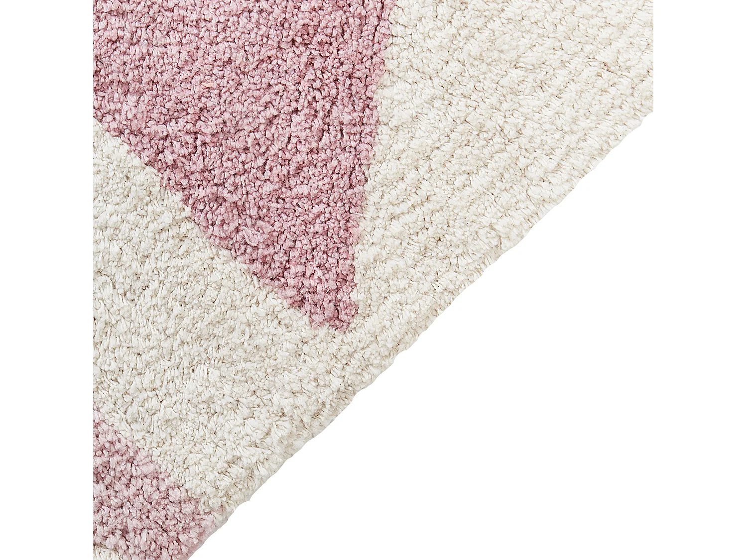 Tapis enfant en coton beige et rose 140 x 200 cm ZAYSAN