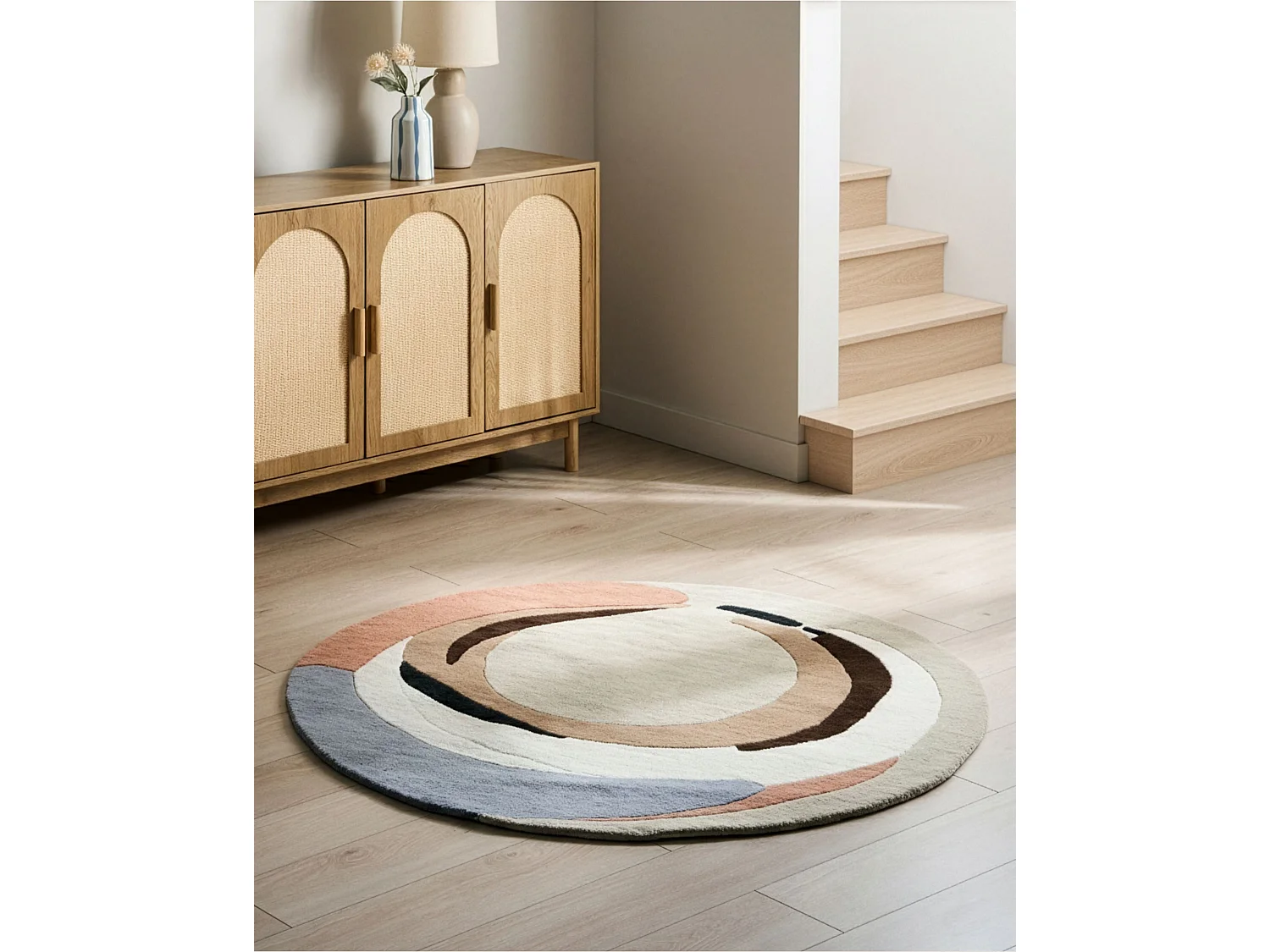 Tappeto lana multicolore ⌀ 140 cm SARGODHA