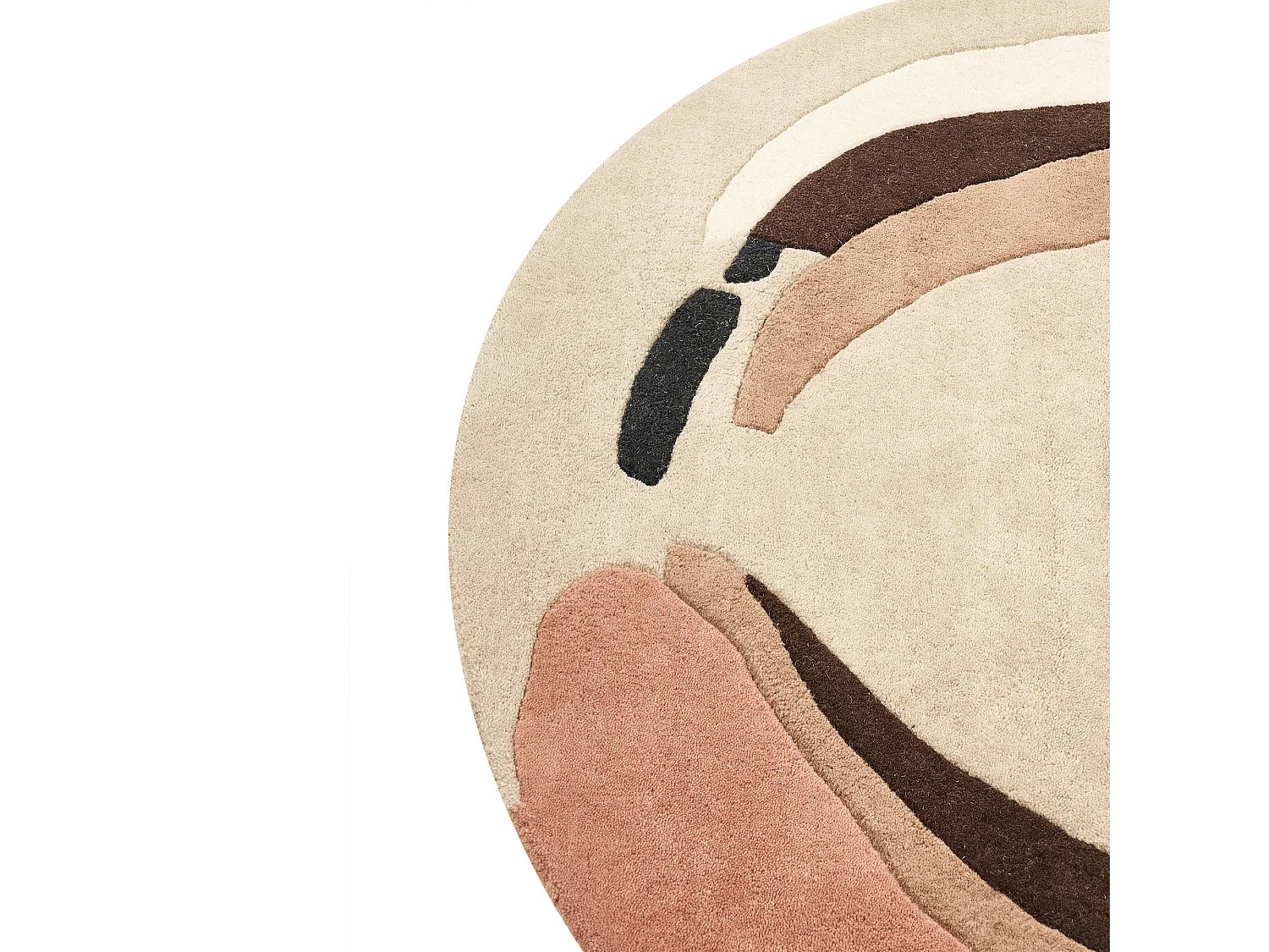 Teppich Wolle mehrfarbig ⌀ 140 cm SARGODHA