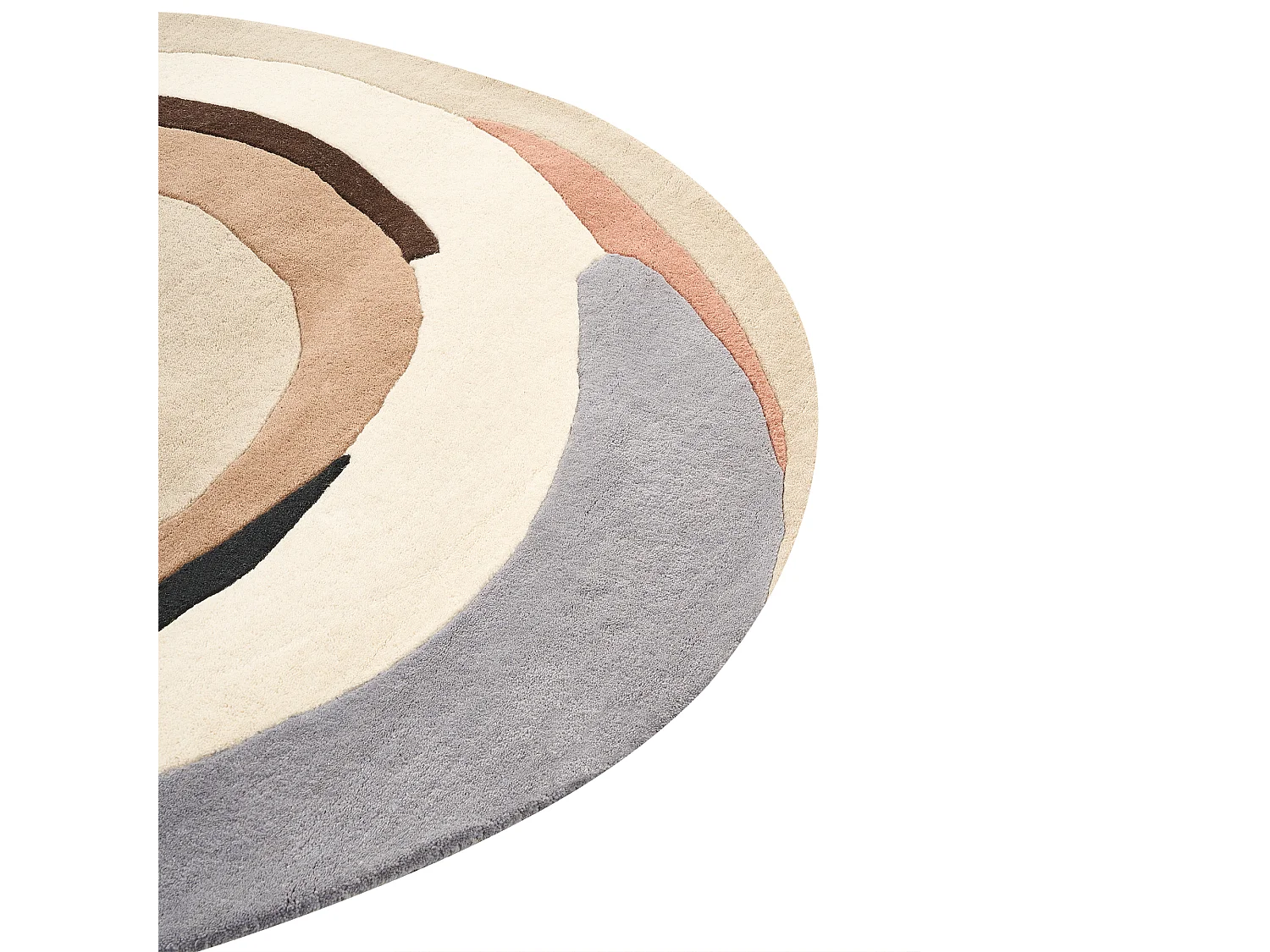 Teppich Wolle mehrfarbig ⌀ 140 cm SARGODHA