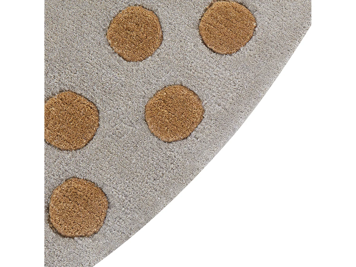 Vloerkleed wol grijs 100 x 160 cm DINO