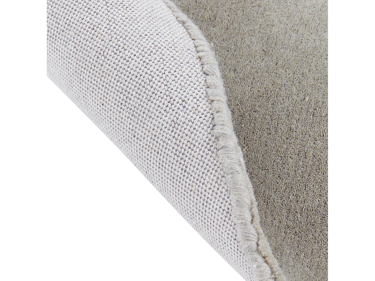 Vloerkleed wol grijs 100 x 160 cm DINO