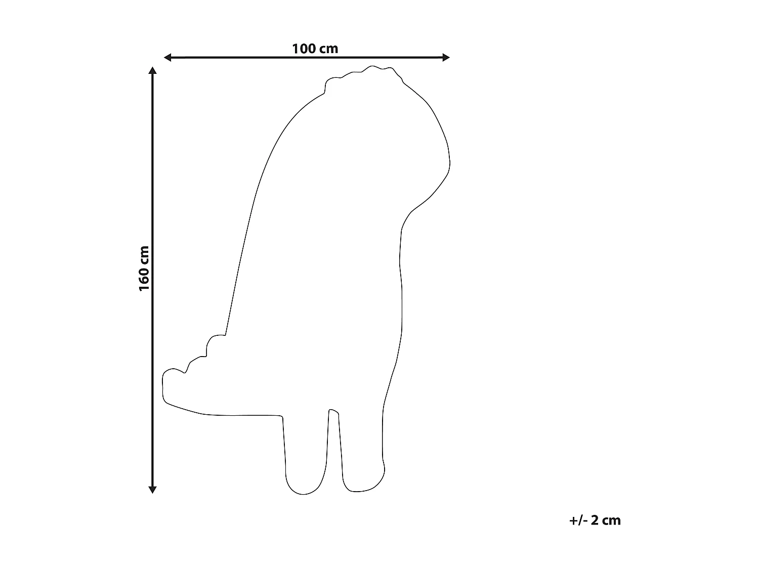 Tappeto lana grigio motivo dinosauro 100 x 160 cm DINO