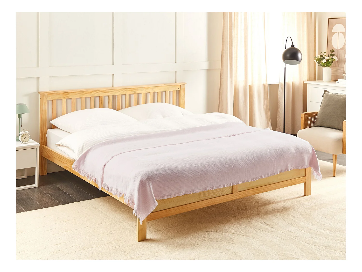 Couvre-lits HALPOLA Coton 150 x 200 cm Rose