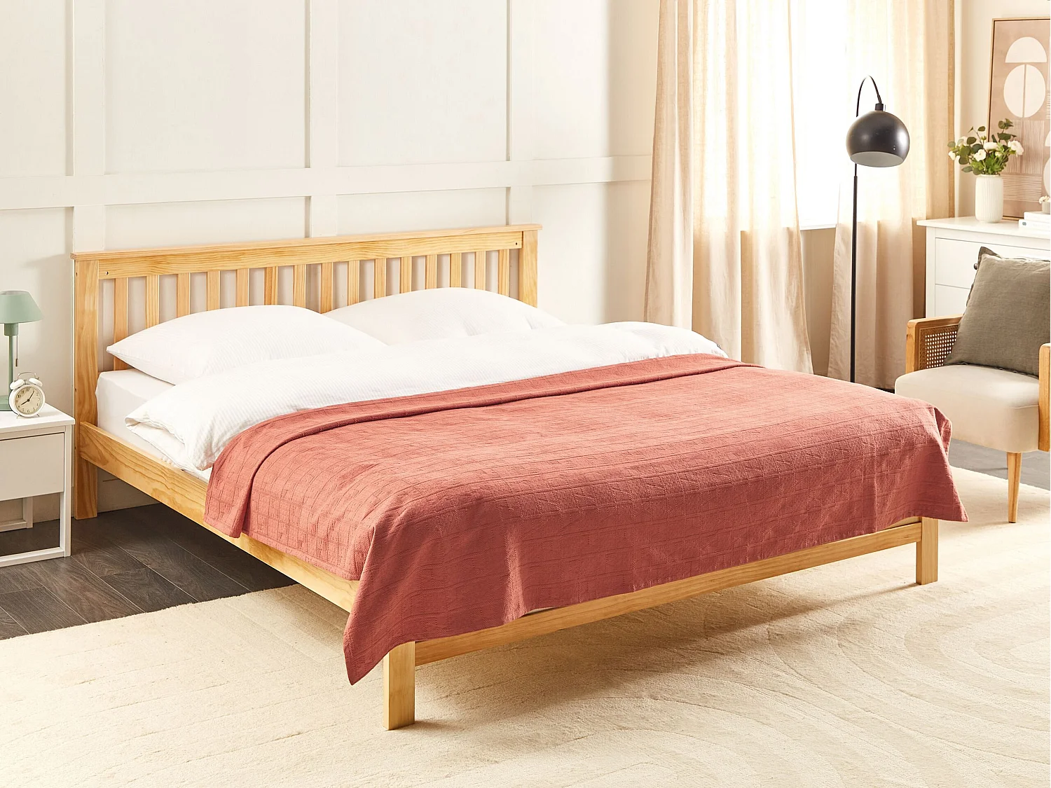 Couvre-lits MARAKA Coton 150 x 200 cm Rouge clair