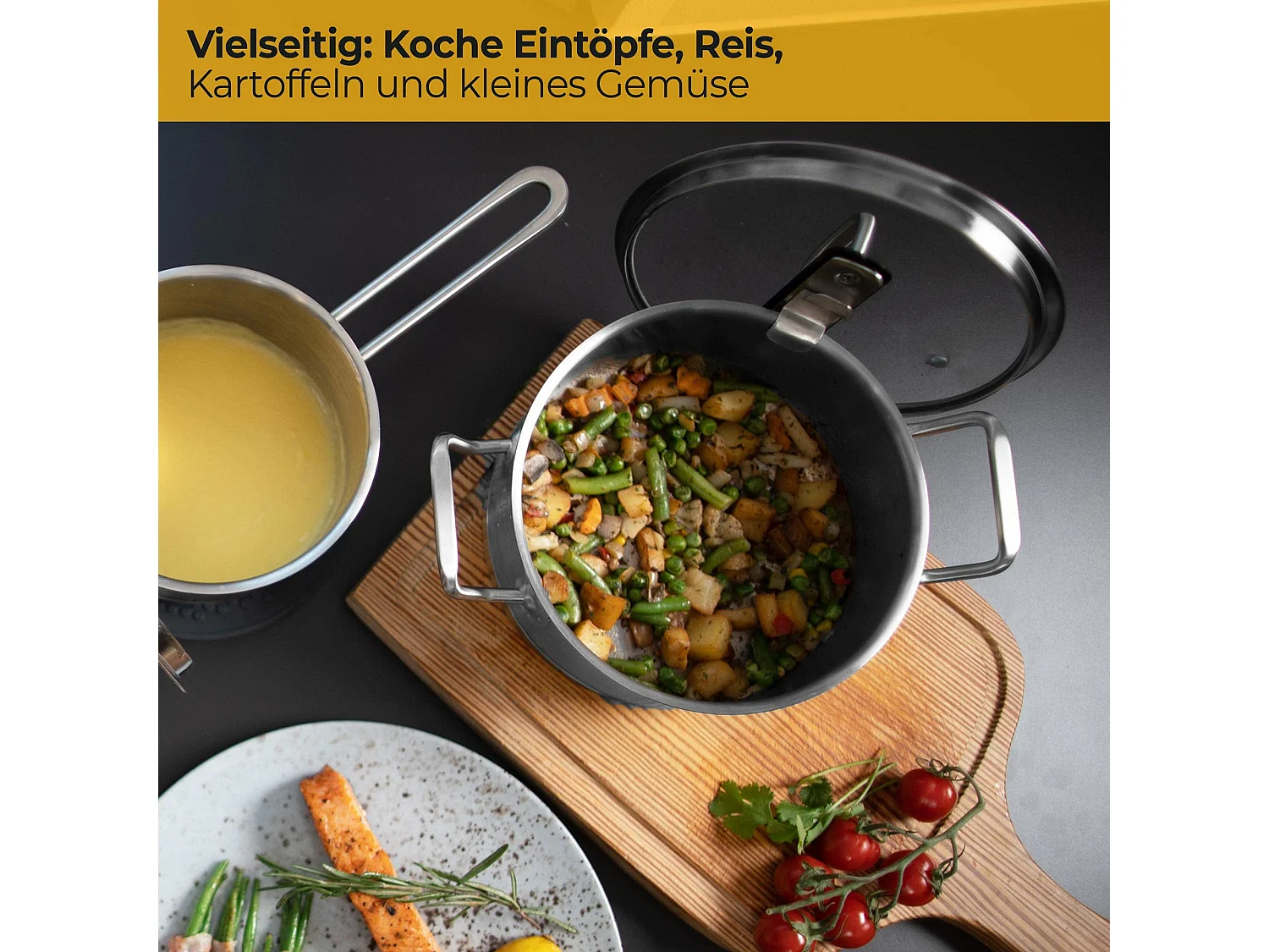 SILBERTHAL Kochtopf Induktion 20 cm - Edelstahl -