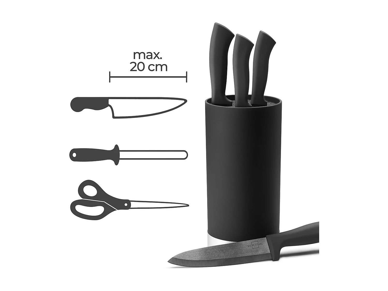 SILBERTHAL Universal Messerblock ohne Messer -