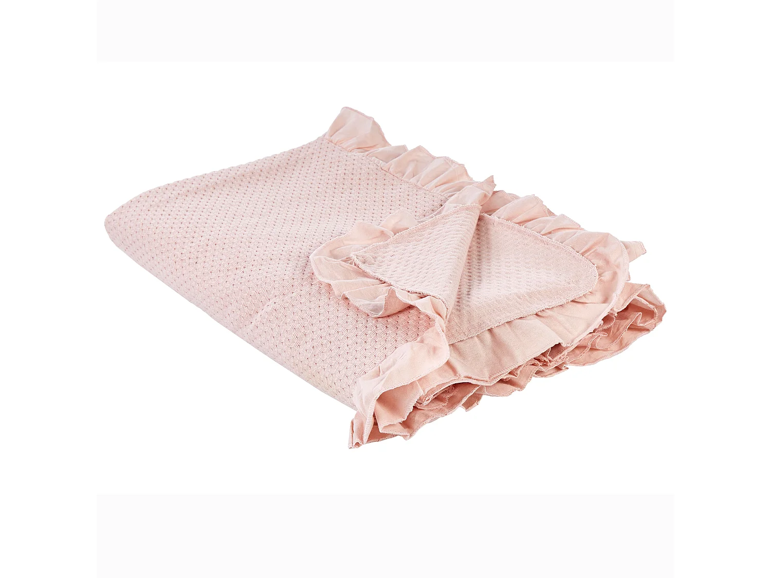 Bedspread HATTON Cotton 200 x 220 cm Pastel Pink