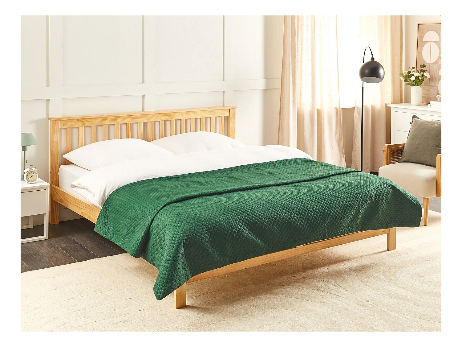 Couvre-lits NAPE 200 x 220 cm Vert foncé