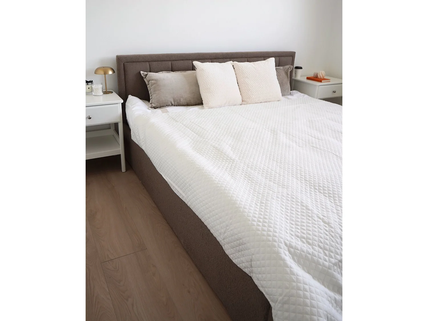 Couvre-lits NAPE 200 x 220 cm Blanc cassé