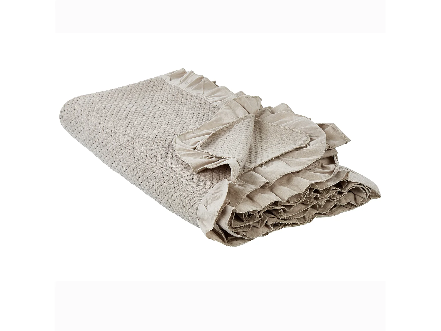 Bedspread HATTON Cotton 200 x 220 cm Taupe