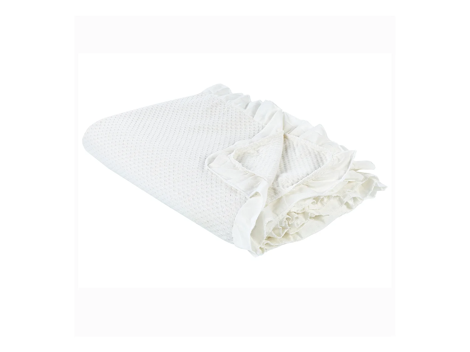 Couvre-lits HATTON Coton 200 x 220 cm Blanc cassé