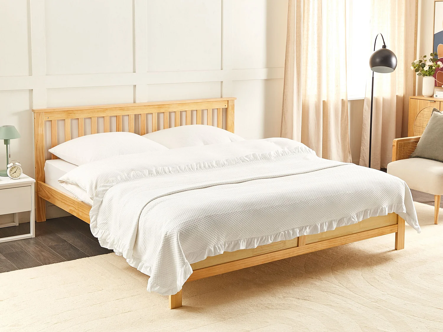 Bedspread HATTON Cotton 200 x 220 cm Off-White