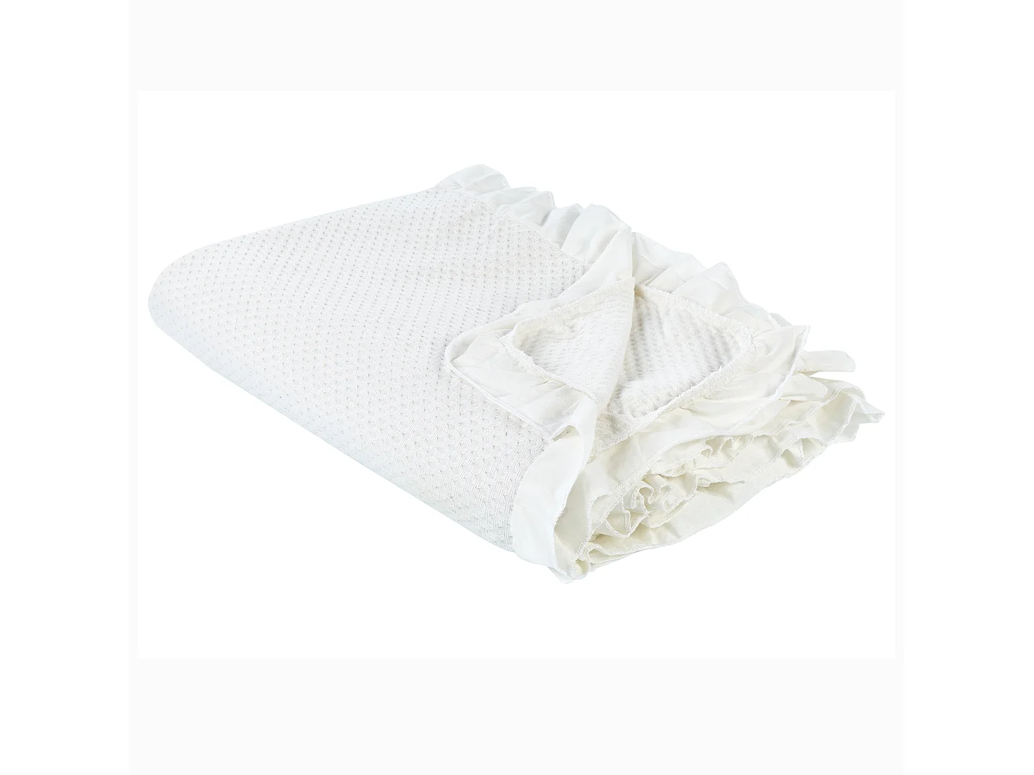Bedspread HATTON Cotton 200 x 220 cm Off-White