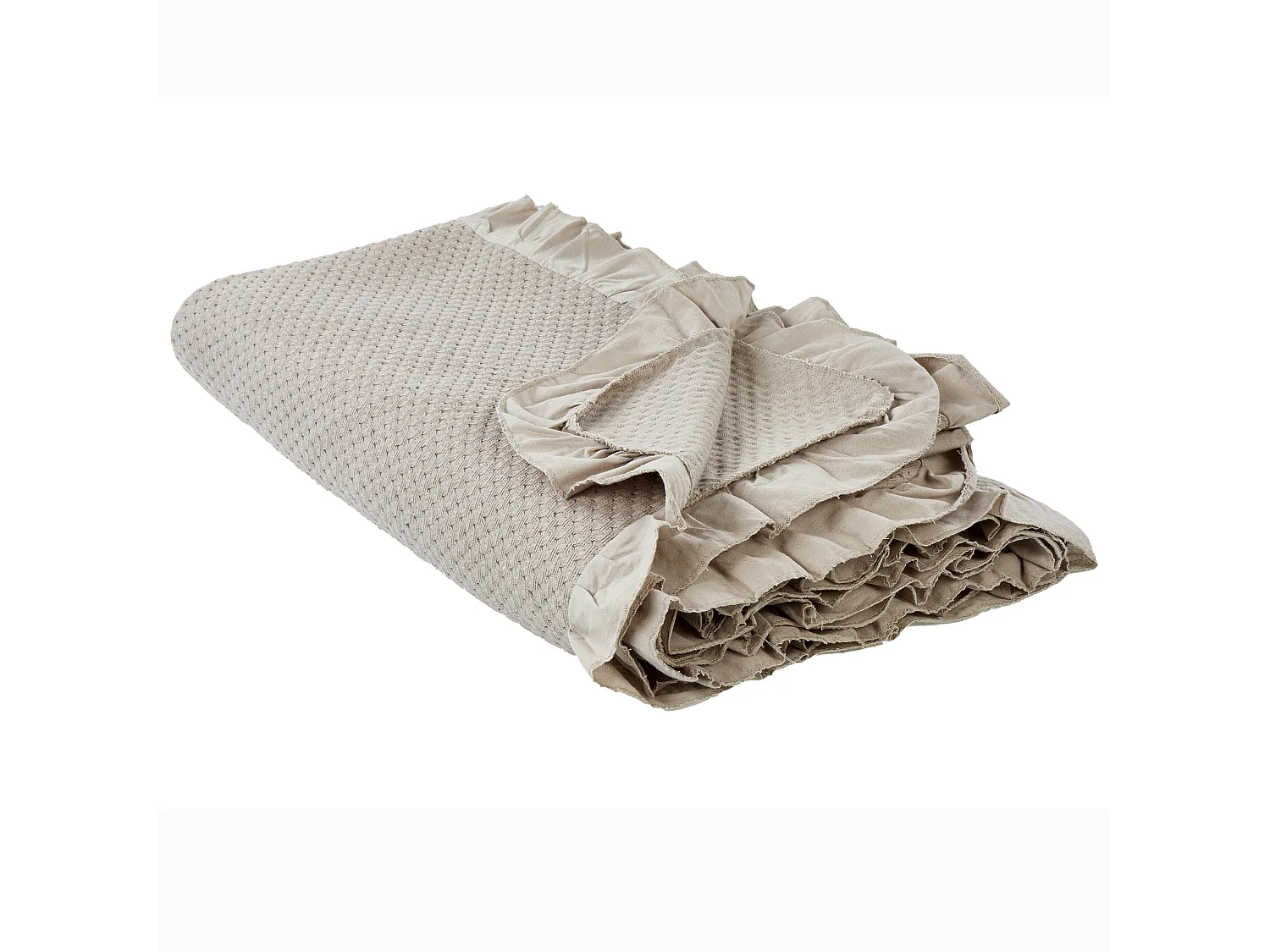 Sprei HATTON Katoen 220 x 240 cm Taupe