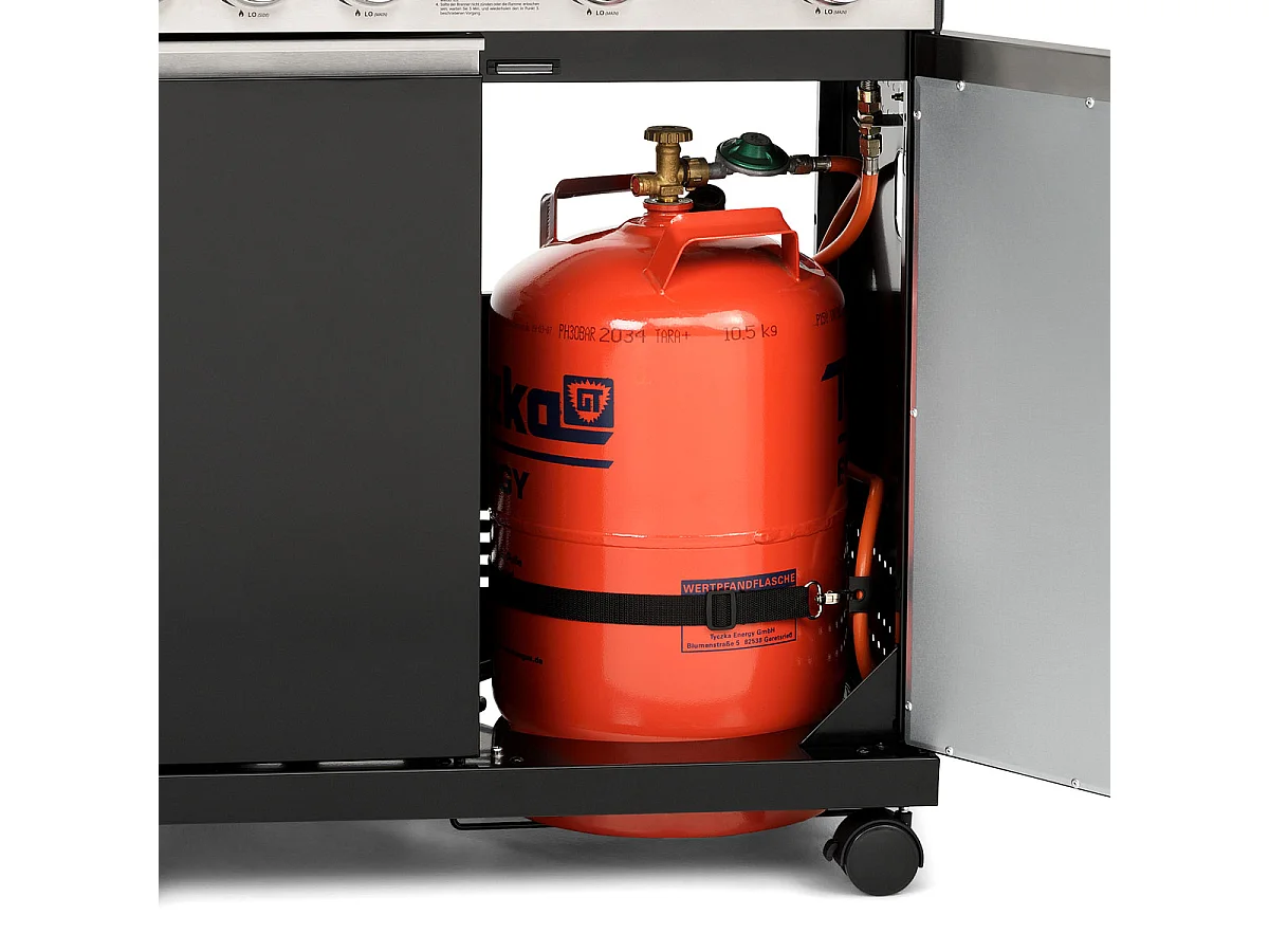 GASGRILL BLACK 4+1 4 Brenner