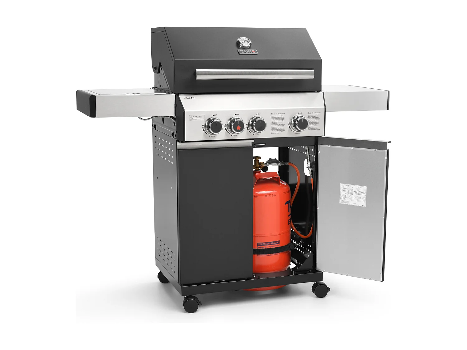 GASGRILL BLACK 3+1 3 Brenner