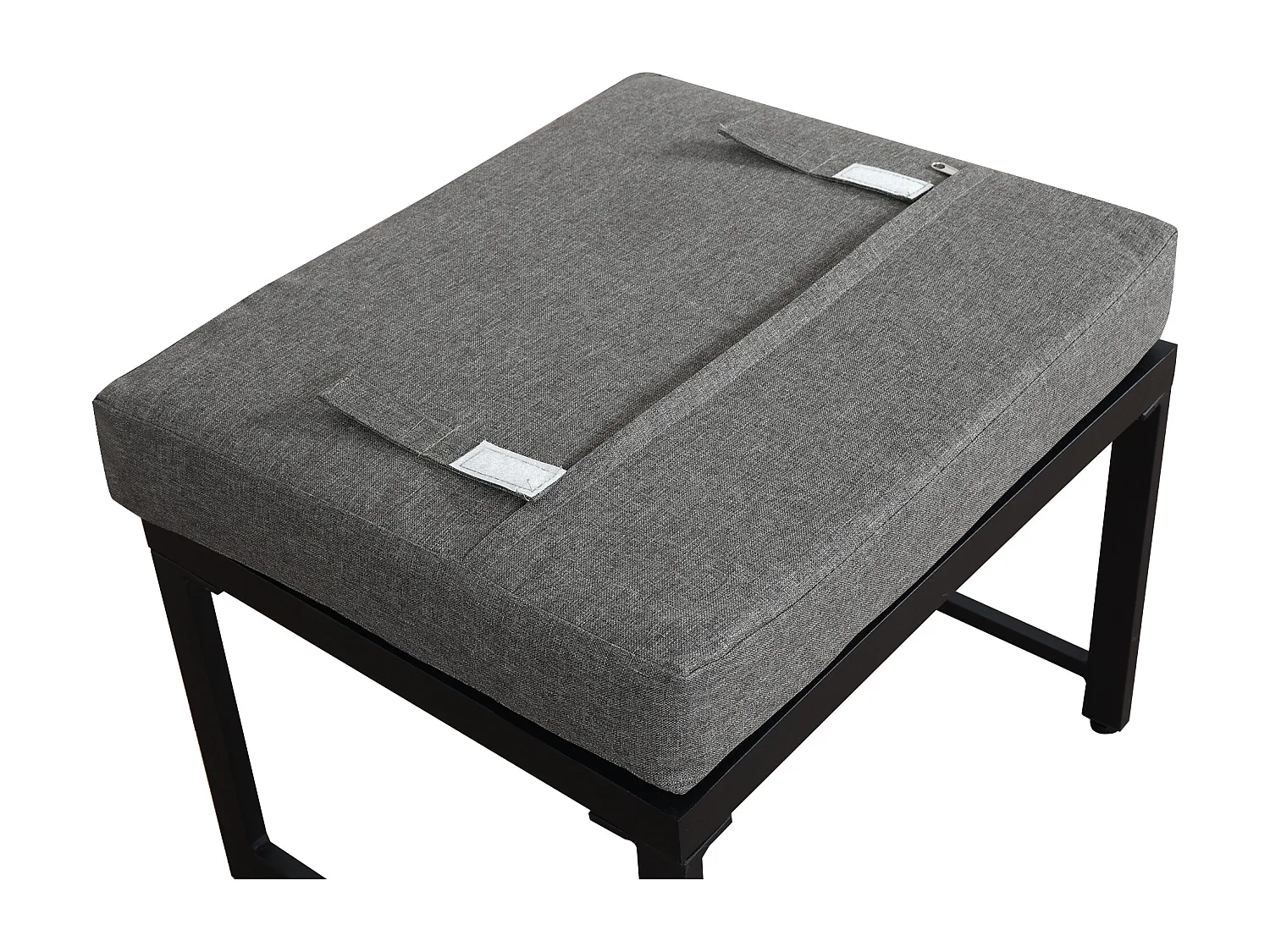 Cama acolchoada para adulto 180 x 1381 cm, sem cabeceira, com faixa LED (monocromática), base com suspensão hidráulica, bege.