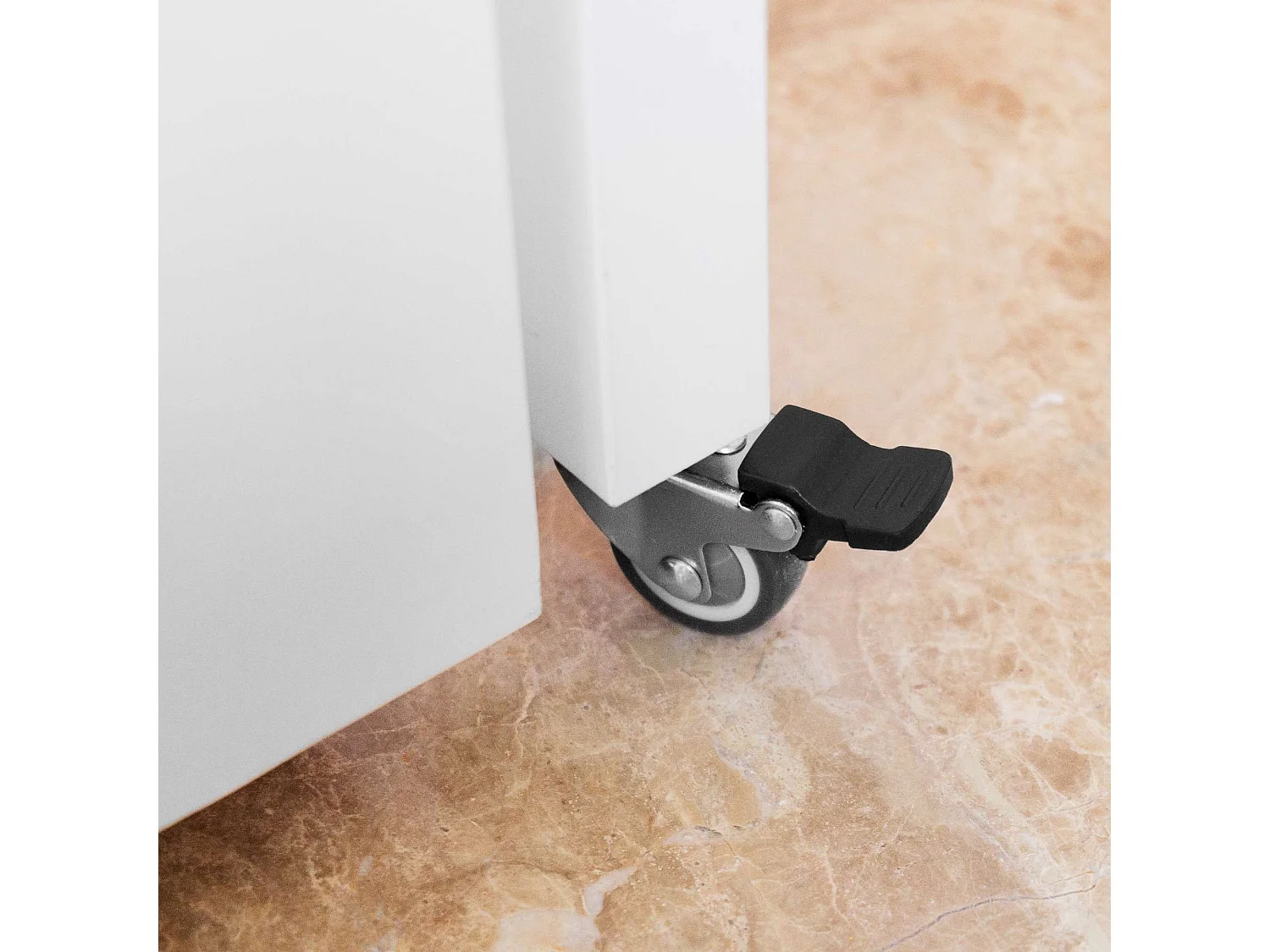 Dreierbett aus Holz, weiß 90x200 cm