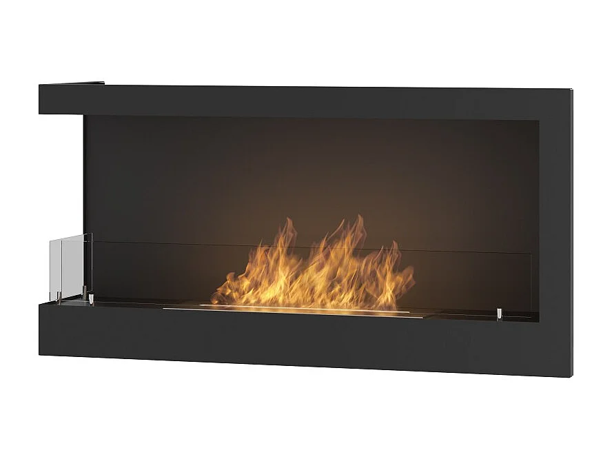 Cheminée au bioéthanol encastrable Corner 900 Left SimpleFire avec verre