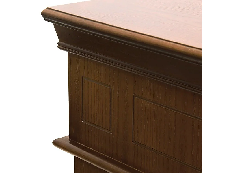 Lareira a bioetanol Biolareira de piso Cambridge em madeira marrom 110x37x102h