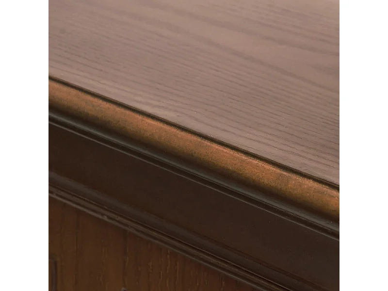 Cheminée bioéthanol Cambridge floor bio-cheminée en bois marron 110x37x h102 cm