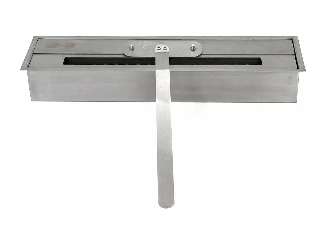 Lareira a bioetanol Biolareira de piso Cambridge em madeira marrom 110x37x102h