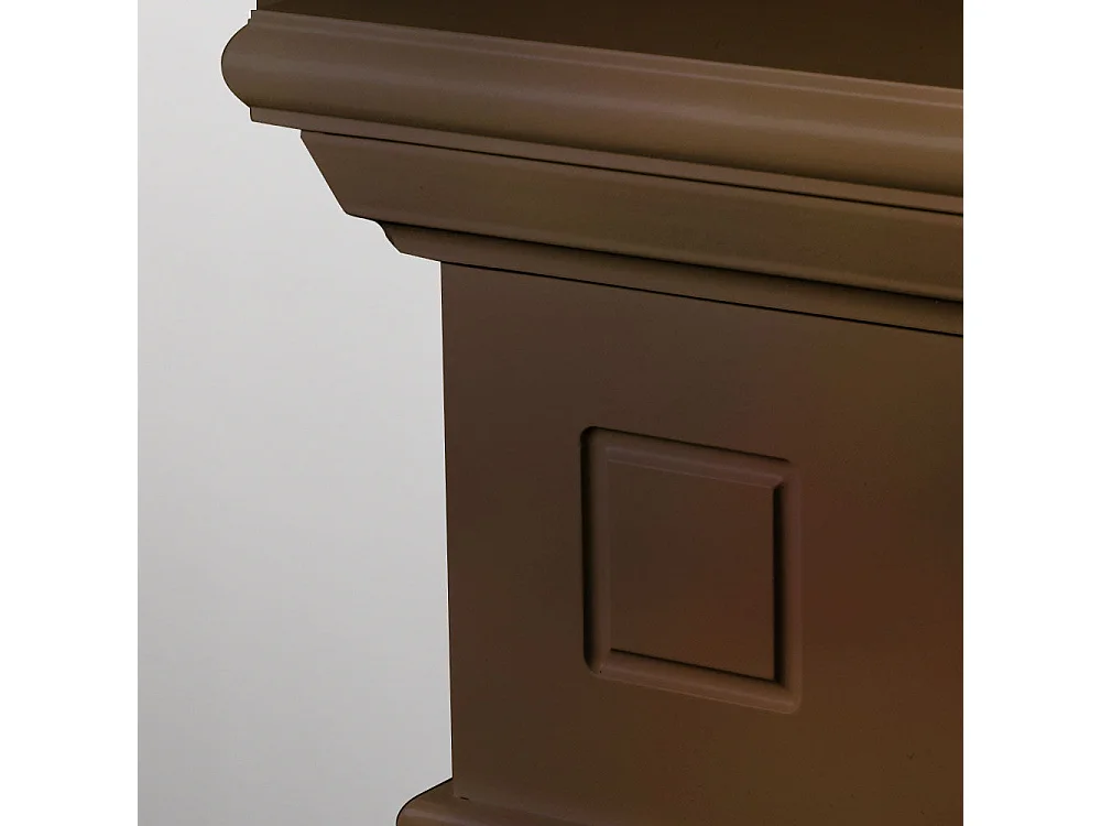 Cheminée au bioéthanol Cheminée au sol Cambridge en bois marron 110x37x102h