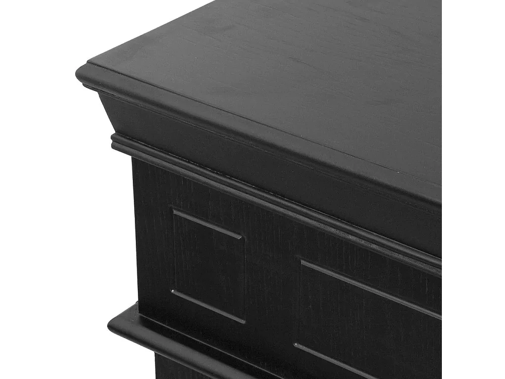 Bioethanol-Kamin Cambridge Boden-Biokamin aus schwarzem Holz 110x37xh.102 cm