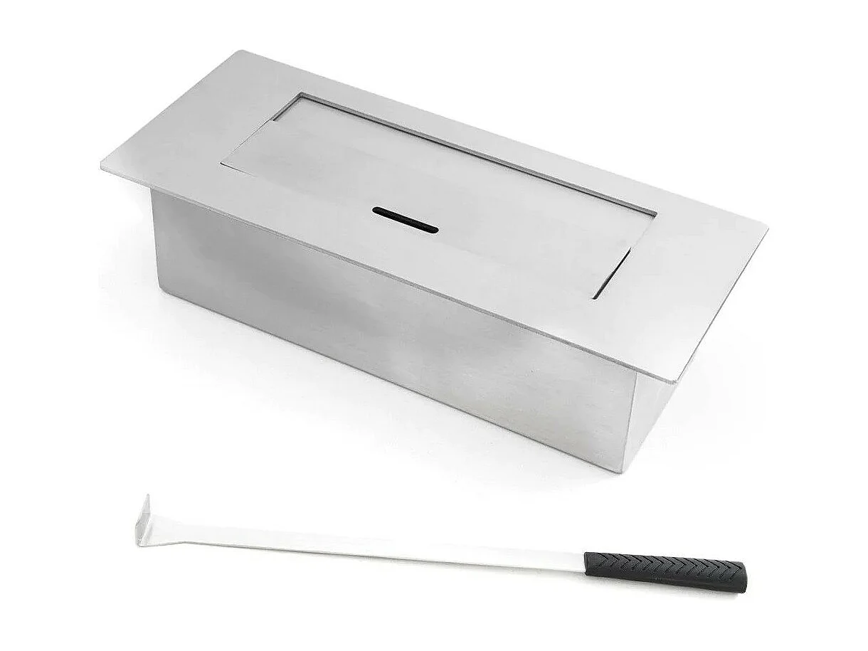 Bioethanol-Kamin Cambridge Boden-Biokamin aus schwarzem Holz 110x37xh.102 cm