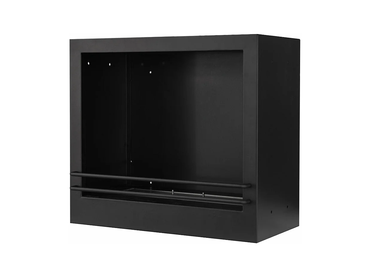 Bioethanol-Kamin Cambridge Boden-Biokamin aus schwarzem Holz 110x37xh.102 cm