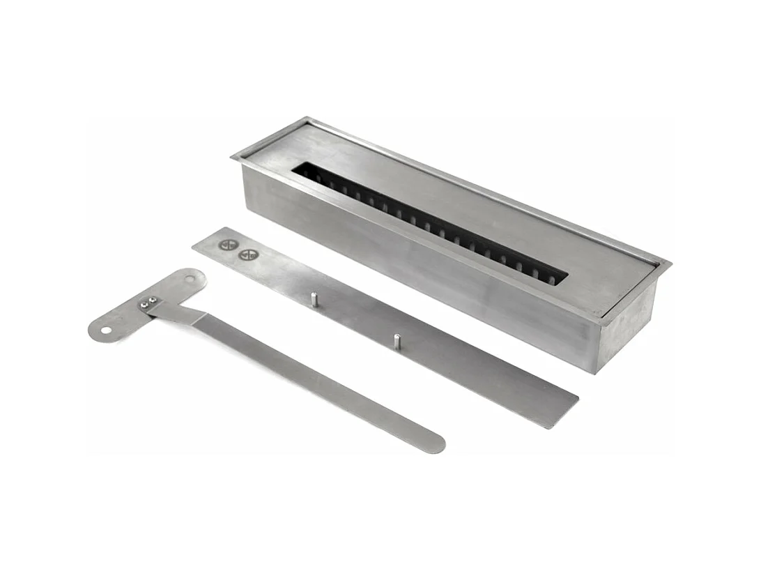 Bioethanol-Kamin Cambridge Boden-Biokamin aus schwarzem Holz 110x37xh.102 cm