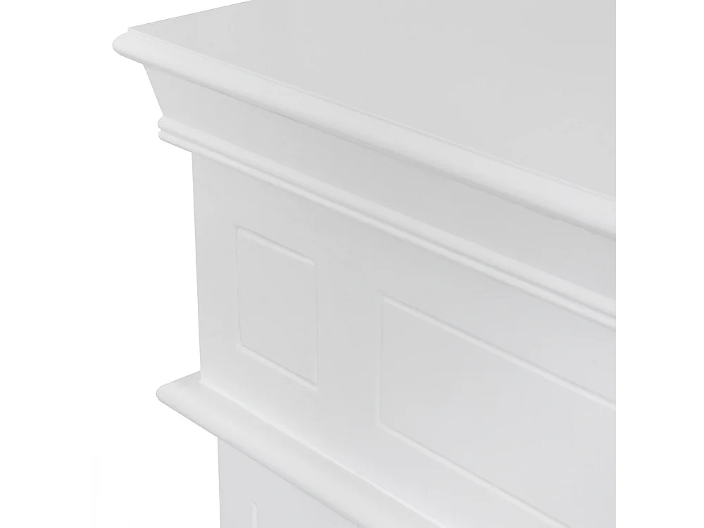 Cambridge bioethanolpejs, gulvstående, i hvidt træ, 110 x 37 x 102 cm.