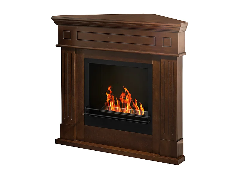 Lareira de canto a bioetanol piso de canto biolareira FORD Marrom L110 x D63 x H102