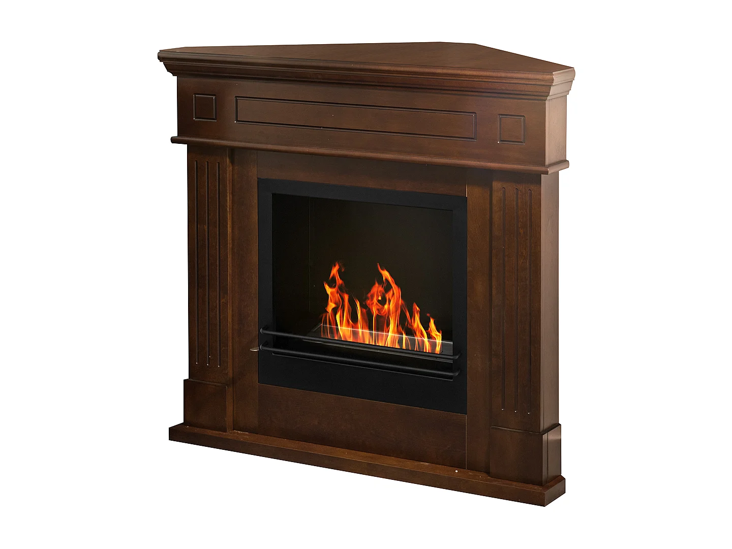 Lareira de canto a bioetanol piso de canto biolareira FORD Marrom L110 x D63 x H102