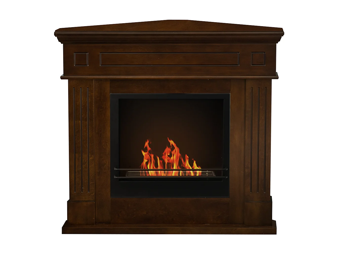 Lareira de canto a bioetanol piso de canto biolareira FORD Marrom L110 x D63 x H102