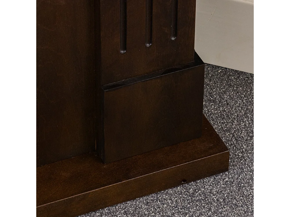 Cheminée d'angle au bioéthanol Cheminée d'angle au sol biocheminée FORD Marron L110 x P63 x H102