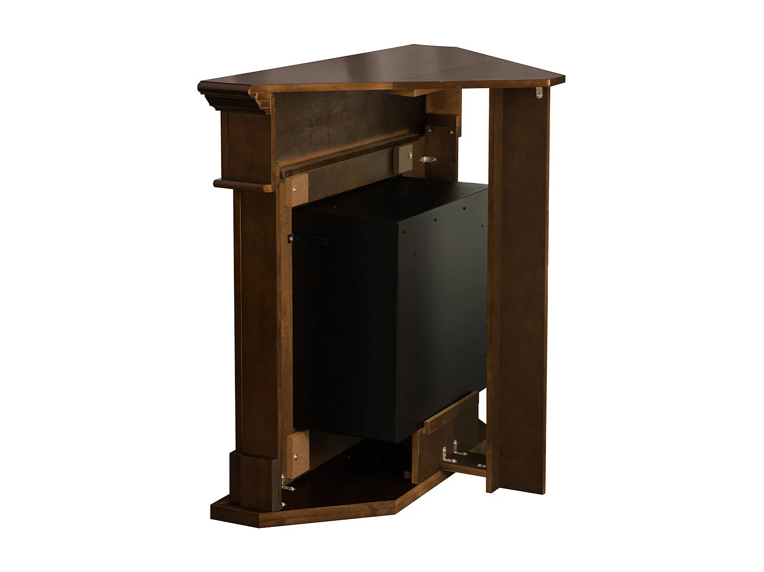 Camino a bioetanolo angolare biocamino da terra ad angolo FORD Marrone L110 x P63 x H102