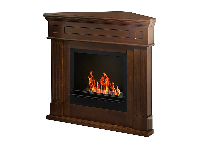 Lareira de canto a bioetanol piso de canto biolareira FORD Marrom L110 x D63 x H102