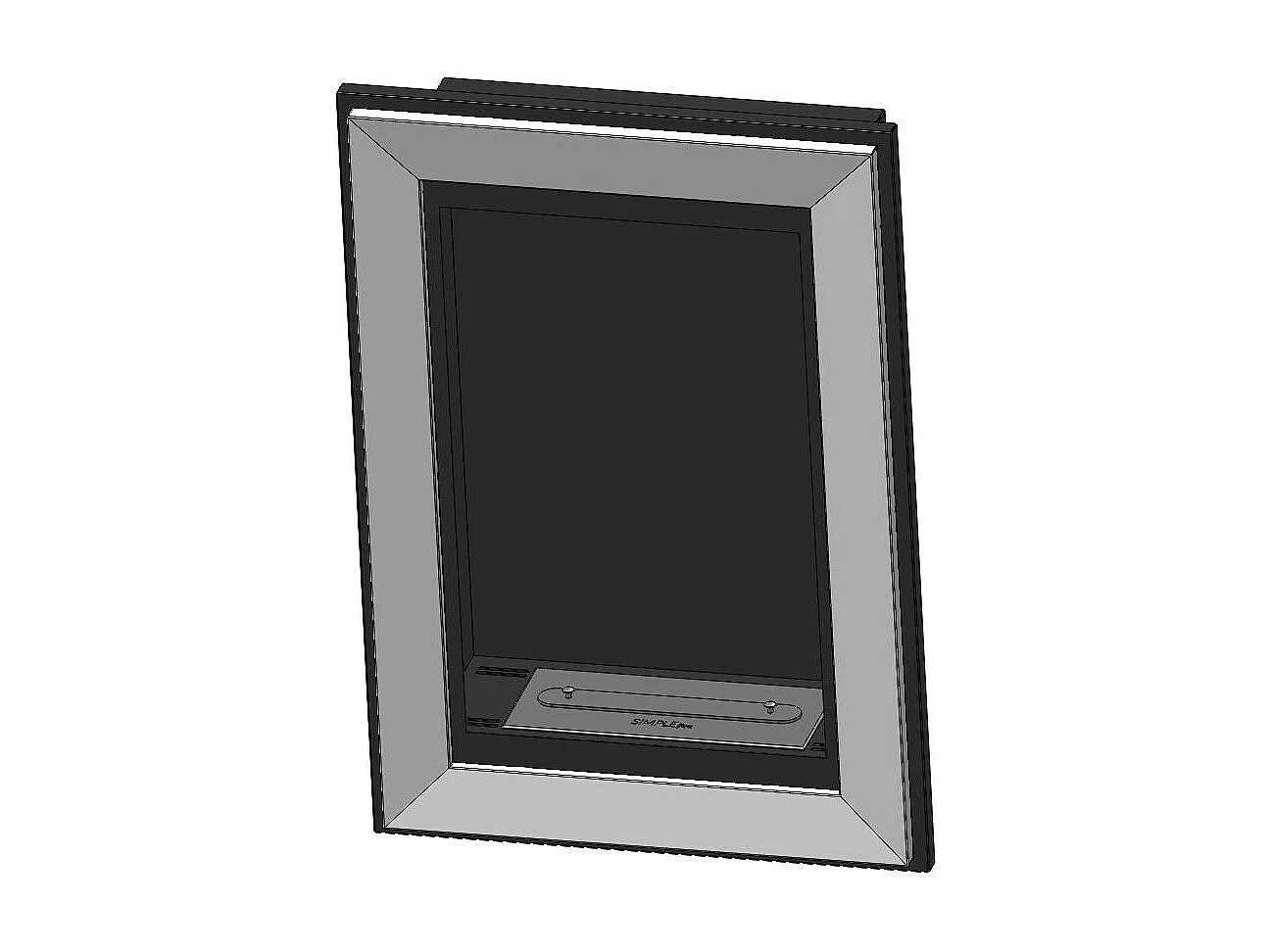 Cheminée au bioéthanol encastrable Frame 550 SimpleFire avec verre noir